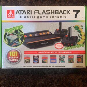 Atari flashback 7 classic game console 2 wireless controllers and 101 built in g